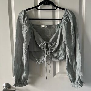 ASTR Long Sleeved Laced Up Top